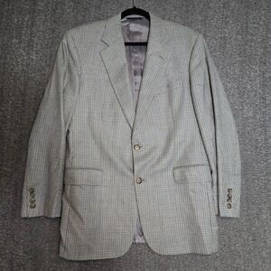 Brooks Brothers‎ 1818 Mens Gray Houndstooth Suit Jacket Blazer 100% Wool 40R